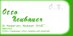 otto neubauer business card